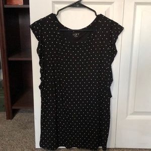 Loft Outlet Black And White Polka Dot Short Sleeve